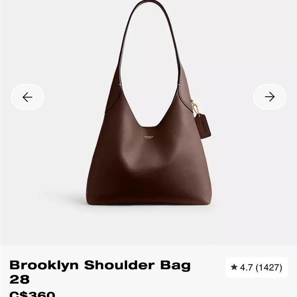 Coach Handbags - Coach Brown Leather Shoulder Hobo